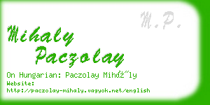 mihaly paczolay business card